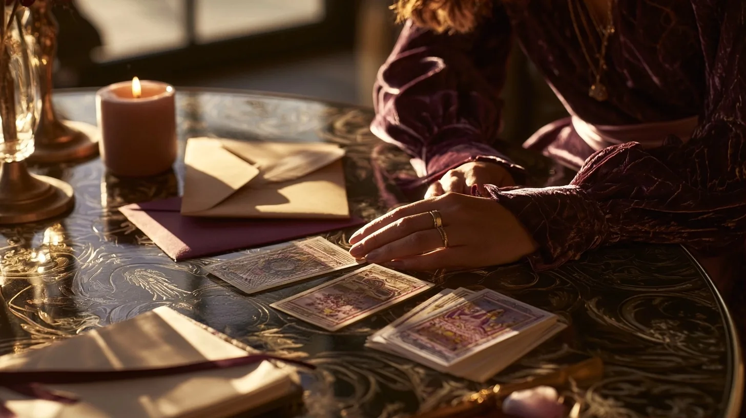 Cartes de tarot et bougie douce pour prendre du recul face à une relation ambiguë