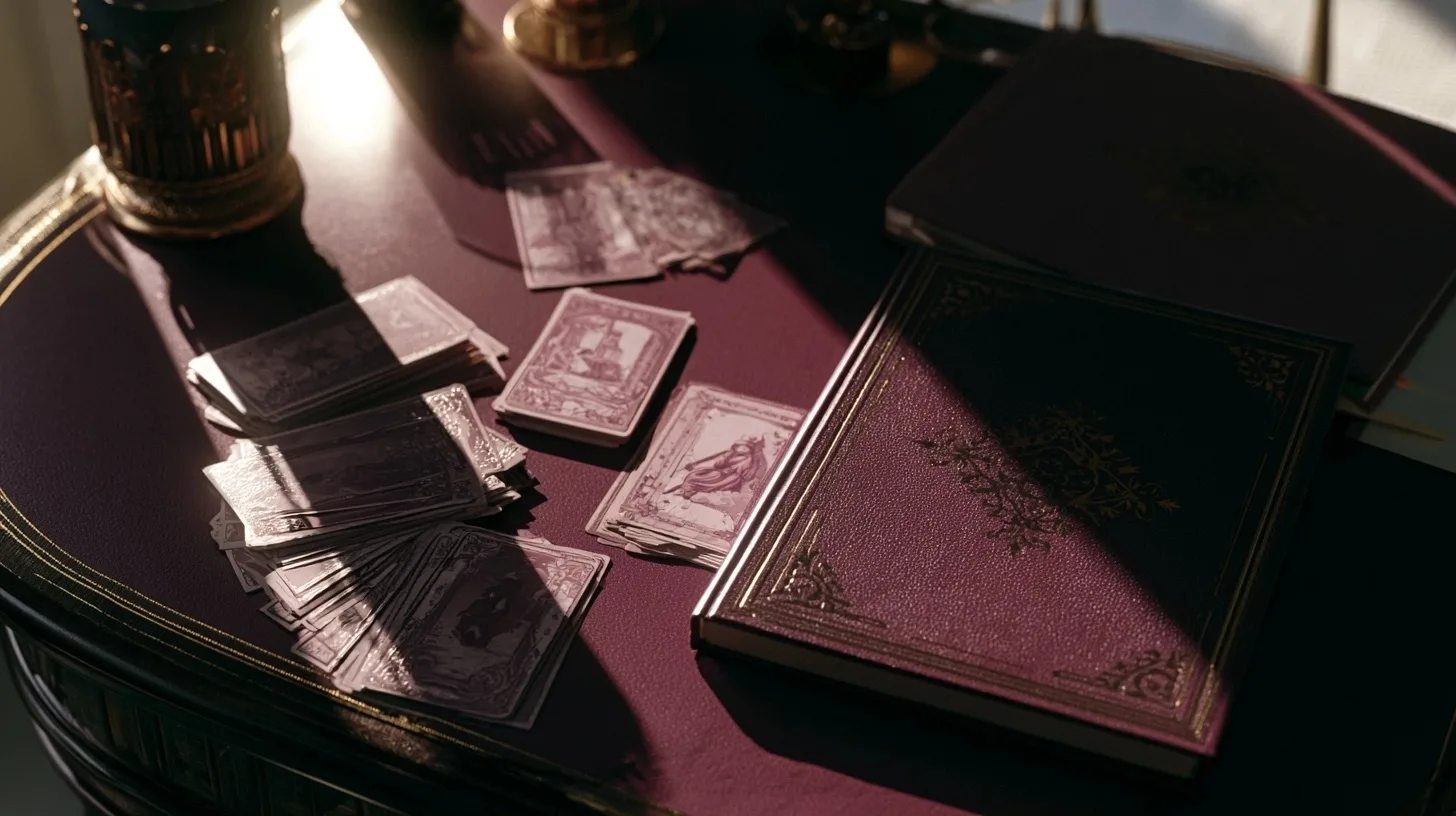 Cartes de tarot et carnet pour interpréter une relation en crise
