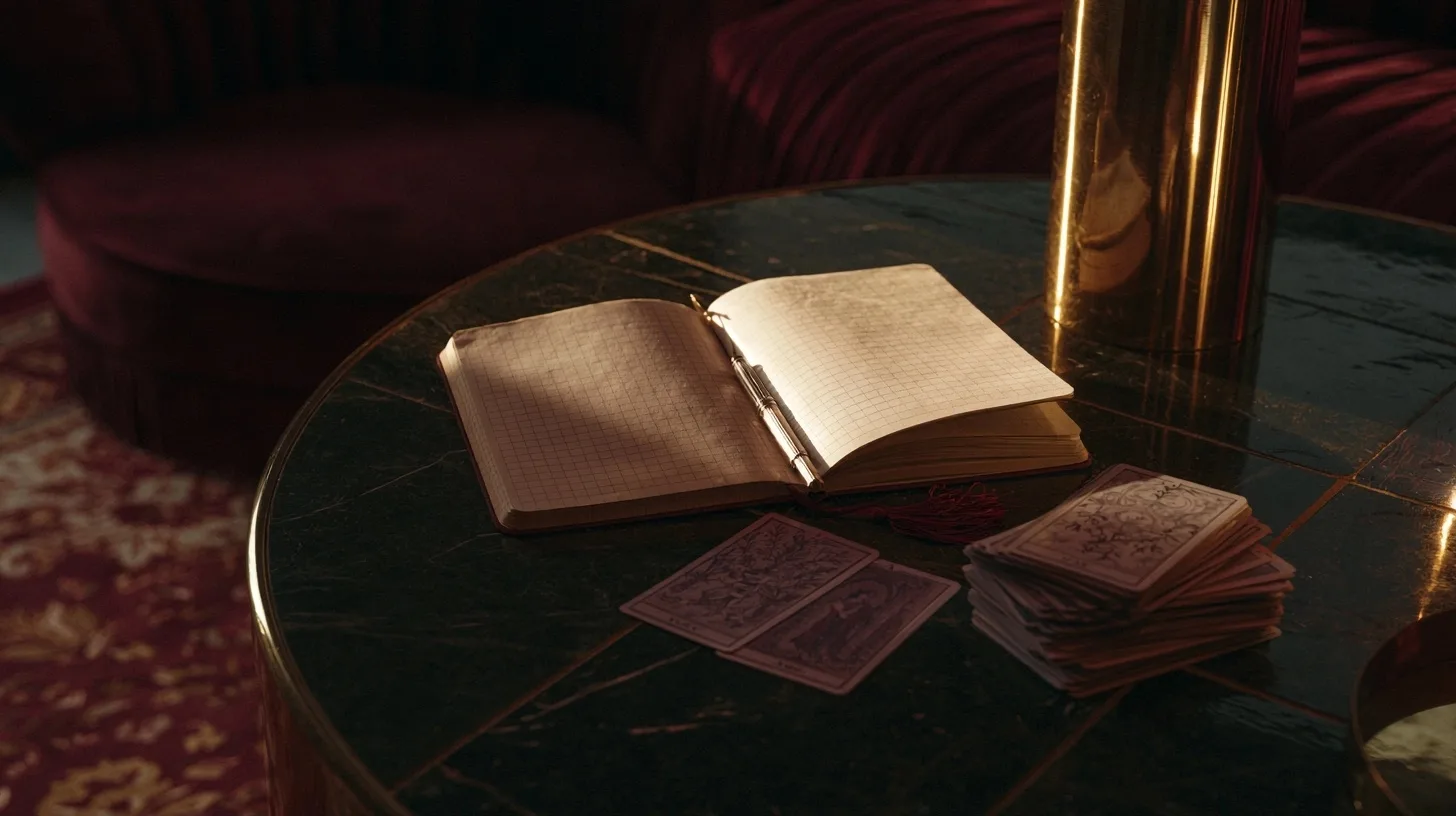 Carnet et cartes de tarot pour observer les signes concrets d’un retour affectif avec recul