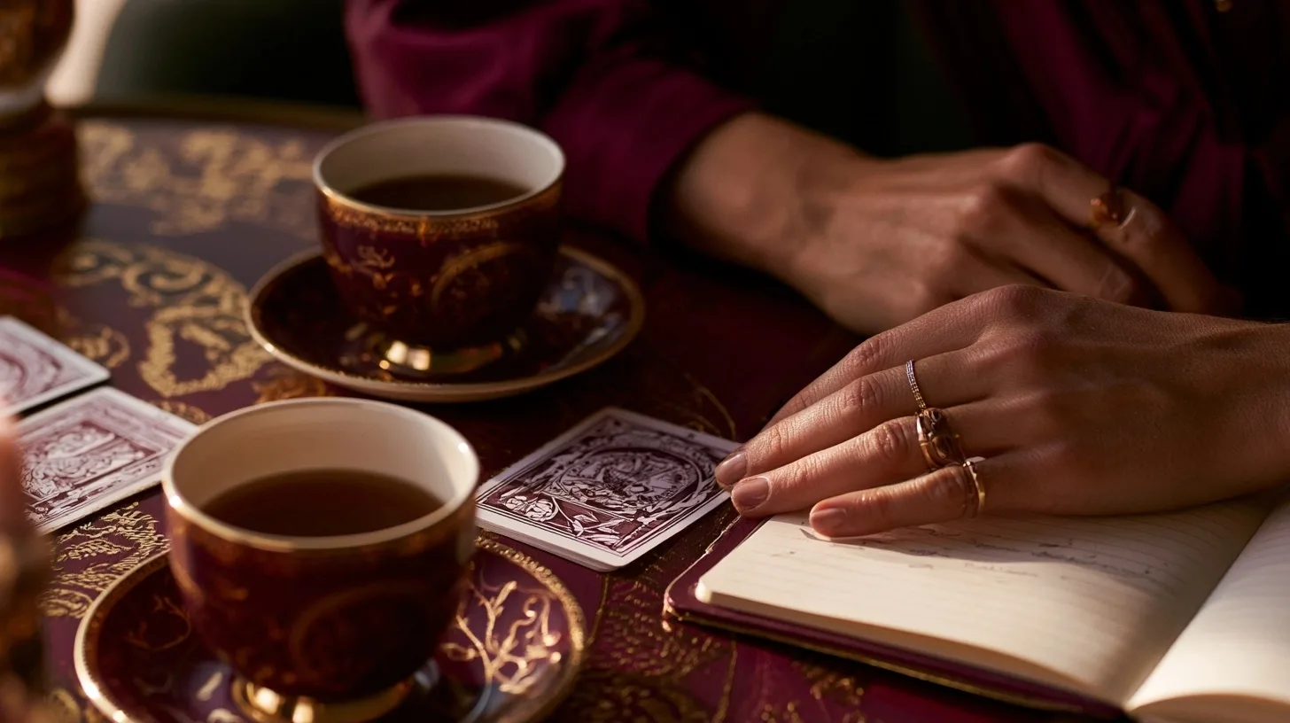 Notes et cartes de tarot pour poser le contexte avant une voyance par mail